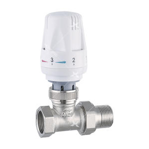 MK-5003 Munksend MKSTED Vanne thermostatique droite automatique transfrontalière en laiton nickelé pour radiateur A113 - Product Image 1