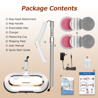 Lave-sol à faible quantité minimale de commande vadrouille avec vadrouille à sol sec humide rechargeable blanche nettoyeur de vadrouille à sol électrique à jet d'eau
