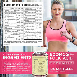 Gélules multivitaminées certifiées pour femmes, favorisant l'énergie et l'humeur, prix usine OEM/ODM, avec dosage personnalisé - Product Image 6