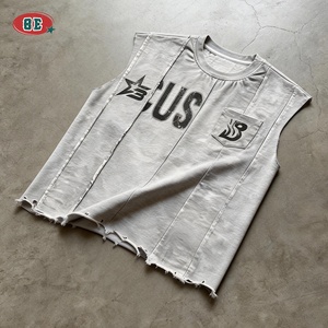 Débardeur Homme Oversize <span class=keywords><strong>Sans</strong></span> Manches Effet Délavé Personnalisé avec Logo Imprimé Numérique – Qualité Supérieure, Style Vintage Usé - Product Image 1