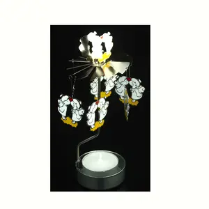 Custom <strong>Angels</strong> Carrousel Candleholder Stainless Steel Rotary Spinning Tea Light <strong>Candle</strong> <strong>Holder</strong> - Product Image 1