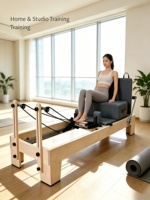 Reformer Pilates en chêne pliable et réglable, direct usine, équipement de fitness professionnel pour studio, vente en gros OEM