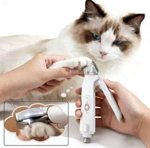 Cortauñas Eléctrico Recargable Ecológico <span class=keywords><strong>para</strong></span> Mascotas - Cuidado Indoloro de Patas <span class=keywords><strong>para</strong></span> Gatos con 3 Tamaños de Brocas - Cuidado del <span class=keywords><strong>Pelo</strong></span> de Mascotas - Product Image 5