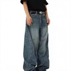 Jeans Rectos Holgados para Hombre, 100% Algodón, Ligeros, Cintura Media, Cómodos, Casuales, Transpirables, de Secado Rápido y Ecológicos - Product Image 1