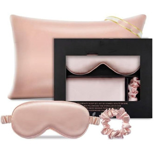 Funda de almohada de satén con cremallera oculta personalizada al mejor <span class=keywords><strong>precio</strong></span>, máscara de ojos y <span class=keywords><strong>Scrunchies</strong></span> al por mayor de alta calidad - Product Image 4