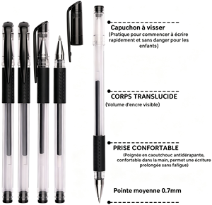 Hotsale European Standard Stationery Wholesale Custom 3 Colors Gel Ink <b>Pens</b> 0.5mm Smoot Fluent Writing Gel <b>Pen</b> Sets - Product Image 3