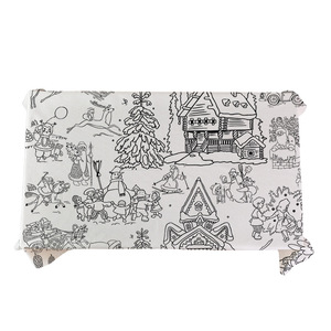 Mantel Individual Navideño de Poliéster para Niños, Lavable, Reutilizable, Antideslizante, Resistente al Desgaste, Antipolvo, Moderno y Minimalista, Venta al por Mayor - Product Image 5