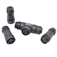 Fixation à vis/Type de soudure connecteur de câble 4Pin M20 1 mâle 2 femelle T connecteur séparateur enfichable IP67 prise étanche