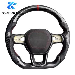 Volante de Fibra de Carbono Forjado Personalizado para <span class=keywords><strong>Honda</strong></span> <span class=keywords><strong>CRV</strong></span> HR-V Civic 11th <span class=keywords><strong>Type</strong></span> <span class=keywords><strong>R</strong></span> FL5 SI Acura Integra 2016 2017 2022 <span class=keywords><strong>2023</strong></span> - Product Image 2