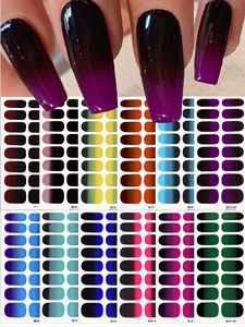 Éxito de Ventas <span class=keywords><strong>en</strong></span> TikTok, Venta al por Mayor de Fábrica, Pegatinas de <span class=keywords><strong>Uñas</strong></span> de <span class=keywords><strong>Gel</strong></span> con Degradado, Envolturas de <span class=keywords><strong>Uñas</strong></span> Ombre, Empaque con Logotipo Personalizado, Pegatinas de Arte de <span class=keywords><strong>Uñas</strong></span> OEM - Product Image 2