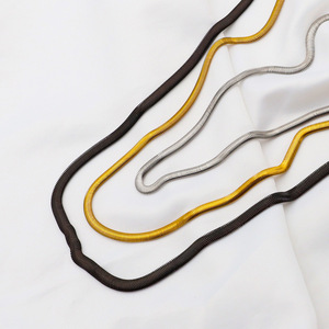 Flat Snake Chain Titanium Steel Necklace 3.0mm Stainless Steel Unisex Gift Jewelry Fashion Chains Necklaces - Product Image 1