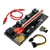 DYD VER009S Plus PCIe X1 à X16 Riser avec double câble USB 3.0 6 broches et Molex 4 broches pour la conversion de données Composants électroniques