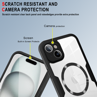 Pour iPhone 15 Plus iPhone15 14 13 12 11 Pro Max Couverture Arrière Souple Flexible TPU 360 Couverture Complète Sreen Protection Téléphone Cas Magnétique