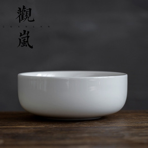 Dehua White Porcelain <b>Tea</b> Bowl Round Ceramic Kung Fu <b>Tea</b> <b>Set</b> Accessory Brush Washer Water Dropper - Product Image 5