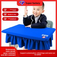 Housse de bureau pour élèves de première année, tissu antidérapant, style moderne minimaliste, nappe rectangulaire pour table d'étude de l'école primaire, Chine
