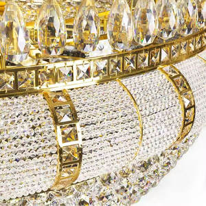 천장 펜던트 조명 새로운 디자인 실내 장식 LED 조명 호텔 빌라 몰 계단 럭셔리 사용자 정의 링 크리스탈 샹들리에 - Product Image 5