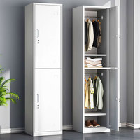 Bon marché, armoire en fer Almirah pour rangement de vêtements, armoire à deux niveaux, armoire en acier à 2 portes, casiers industriels en métal pour les travailleurs