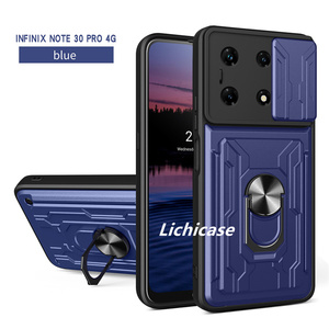 Lichicase Cámara protectora desmontable billetera ranura para tarjeta funda de parachoques para itel A60 TPU PC 2 en 1 cubierta dura - Product Image 2