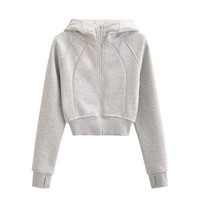 Sweats à capuche personnalisés Streetwear pour femmes, sweat à capuche zippé avec poches, sweatshirts à capuche, hauts pour femmes, yoga