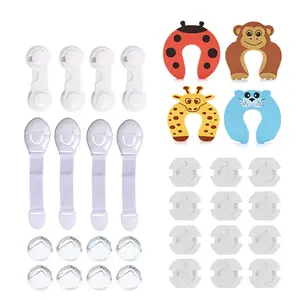 Kid Product Baby Proofing Kit Stove Knob Covers Window Lock Security Lock Child Safety Strap Locks Easy Installation