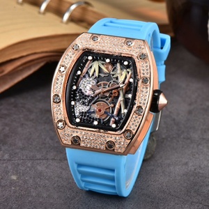 Fashion <b>Skeleton</b> Panda Dial Men <b>Watch</b> Tonneau Case <b>Automatic</b> Mechanical Luxury Style <b>Watch</b> - Product Image 4