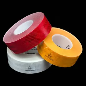 2"x150ft Red White Yellow Retro Reflective Tape E8 104R Adhesive Car Reflector Sticker