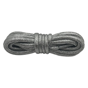 Cordones Redondos Brillantes de 5mm, Color Dorado y Plateado Metálico, Cordones Casuales Ligeros para Zapatos de Lona, Zapatillas Deportivas - Product Image 5