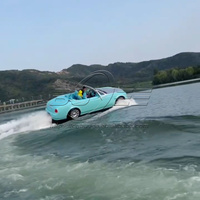 Jet ski voiture bateau à grande vitesse en fibre de verre pas cher 4,98 m/16,3 pieds Supercar bateau jet ski voiture avec moteur hors-bord 115 CV à vendre