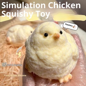 Hen Chicken Pinch Music Handmade Free-Range Native Silicone Funny Vent Little Red Book Toy Unisex Ages 14+ - Product Image 3