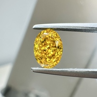 Anster Jewelry - Diamante Amarillo Certificado por IGI, Diamante Cultivado en Laboratorio, Color Amarillo, HPHT CVD VVS VS, Forma Elegante