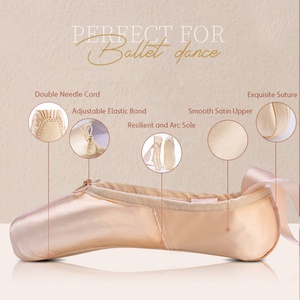 <span class=keywords><strong>Zapatillas</strong></span> <span class=keywords><strong>de</strong></span> <span class=keywords><strong>Ballet</strong></span> Profesionales con Puntera Reforzada, Disponibles en la UE y EE. UU., para Bailarinas, con Almohadillas para los Dedos, para Niñas y Mujeres - Product Image 1