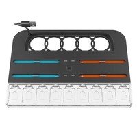Vente en gros pour 2 stations de charge HBS2804 avec RGB et emplacements pour jeux, en plastique ABS+PS, station d'accueil personnalisée en vrac pour les revendeurs d'accessoires