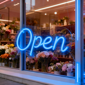 Mở dấu hiệu Neon treo trên cửa sổ dấu hiệu Neon thả vận chuyển với nhà sản xuất áp dụng cho khách sạn và cửa hàng nhà hàng Decora - Product Image 3