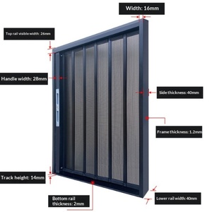 <span class=keywords><strong>Porte</strong></span> pliante en acier inoxydable sur mesure, <span class=keywords><strong>moustiquaire</strong></span> rétractable, installation facile <span class=keywords><strong>pour</strong></span> les résidences - Product Image 4