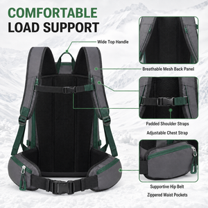Zaino per Scarponi da Sci 60L, Borsa per Attrezzatura da Snowboard di Grande Capacità con Doppio Scomparto per Scarponi, per Sci e Viaggi Invernali - Product Image 5