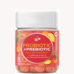 Label Pribadi Bebas Gula Probiotik Gummy Prebiotik dan Probiotik dengan Bacillus Coaculans