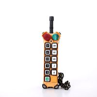 Télécommande sans fil industrielle F24-10S Telecrane à code fixe, en plastique, étanche, à vitesse unique, avec 80 canaux et portée de 100 m