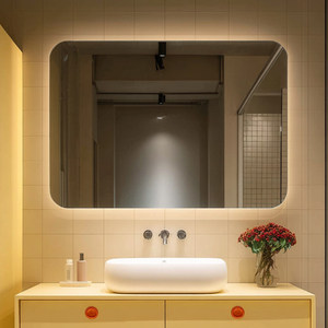 Custom Cream-Style Bathroom Vanity Set Integrated Ceramic Basin Countertop Basin Smart <b>Mirror</b> - Product Image 3