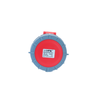 Prise électrique industrielle femelle HFE HFN-2242 ROUGE 3P+E 380V 32A IP67 CE