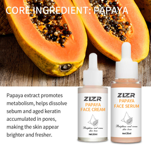 Soin Visage Luxueux Anti-Âge et Éclaircissant au Papaye Naturelle, AHA, Vitamine C et Acide Hyaluronique, pour Cernes et Taches Brunes, Marque Privée - Product Image 3