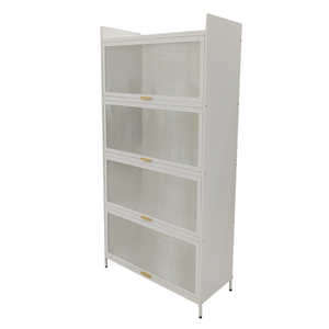 Armoires de cuisine modernes à 4 niveaux, économiques, prêtes à assembler, avec porte en PVC pour le salon - Product Image 5