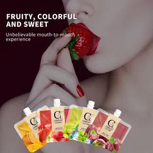 Hot 15ml*8pc/box Edible Lubricant Sex Jelly For Natural Adult Anal Vaginal Fruit Sex Lubricant Jam Gay Oral Sex Gel