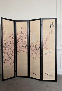 Paravento in Legno Stile Cinese Moderno, Personalizzabile con Logo e Colore, Decorazione Etnica per Sala da Tè - Product Image 3