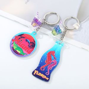 Factory Printing <b>Key</b> <b>Ring</b> Charms Transparent Personalized Eco-friendly <b>Custom</b> Acrylic Keychain With Logo - Product Image 3