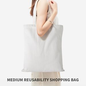 Sac fourre-tout pour sublimation et marquage à chaud, toile vierge, sac d'épicerie réutilisable en polyester, panier à légumes en vinyle fait main pour DIY - Product Image 2