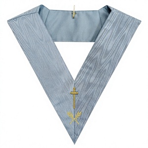Masonic regalia officers COLLAR French modrene Rite Rite Rite rounisex ปรับแต่งสีและออกแบบได้ตามต้องการเครื่องแต่งกายที่หรูหรา - Product Image 1