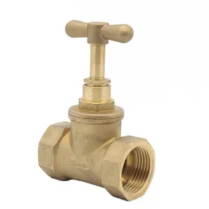 Green Valve Stop Cock Tersembunyi 1/2 "Selang Lubang Batang Kuningan Segitiga Baru Globe Valve untuk Aliran Meter Air