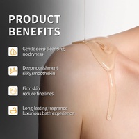 Huile de Douche Or 24K Personnalisable Logo Bio Hydratante Nettoyante Douce Parfum Longue Durée Végane Sans Cruauté Animale pour