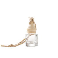 Diffuseur de parfum pour voiture en verre vide, cylindrique rond, 5 ml, 8 ml, à suspendre