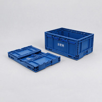 Caisse de rangement industrielle pliable en plastique avec verrou de verrouillage, empilable et repliable, pour atelier et manutention de matériaux